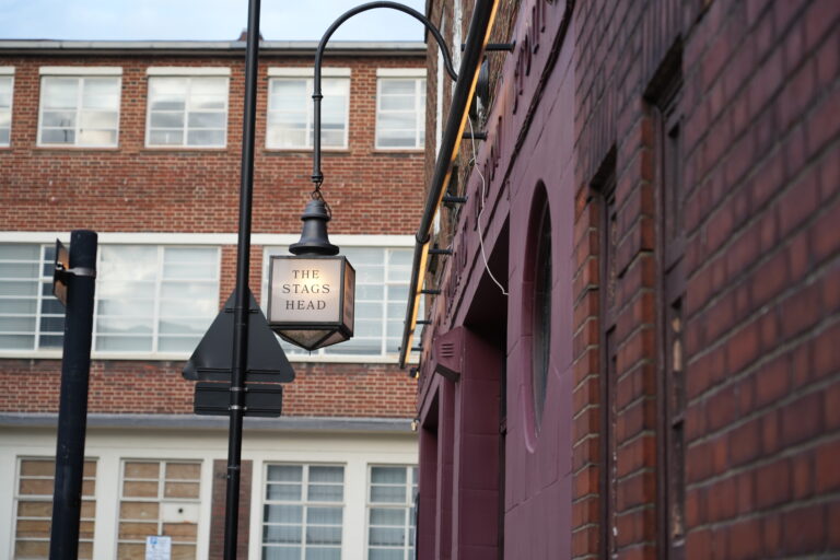 The Stag’s Head pub sign on Orsman Road, Hoxton