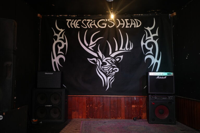 The stage in the live music room